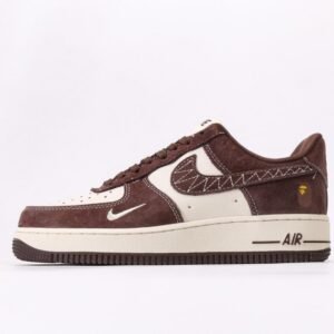 nike-air-force-1-low-dark-brown-and-white-joint-sneakers