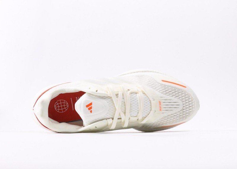 Adidas Beige-White Orange Stripe Breathable Sports Shoes - Image 3