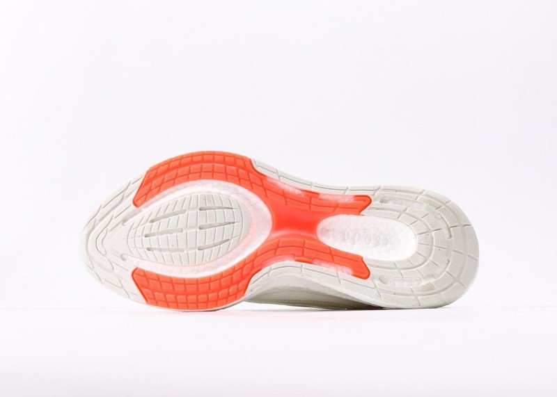 Adidas Beige-White Orange Stripe Breathable Sports Shoes - Image 4