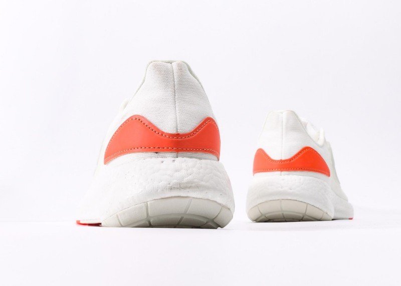 Adidas Beige-White Orange Stripe Breathable Sports Shoes - Image 6