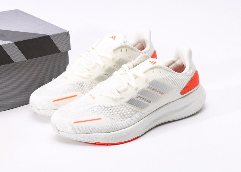 adidas-beige-white-orange-stripe-breathable-sports-shoes