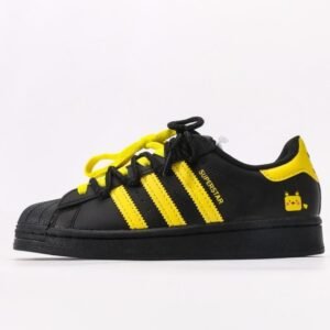 adidas-superstar-black-and-yellow-cartoon-sneakers