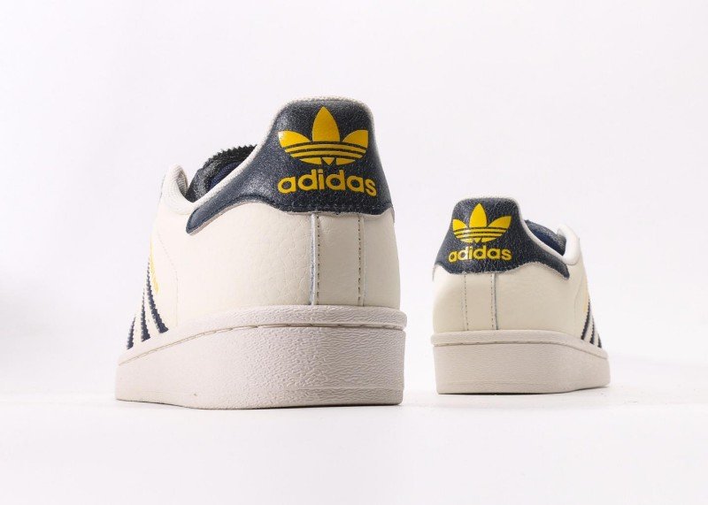 adidas Superstar off-white and blue striped sneakers - Image 6