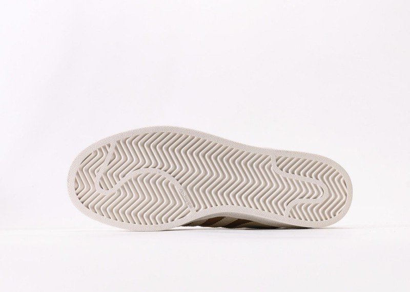 adidas Superstar beige and brown striped casual shoes - Image 4