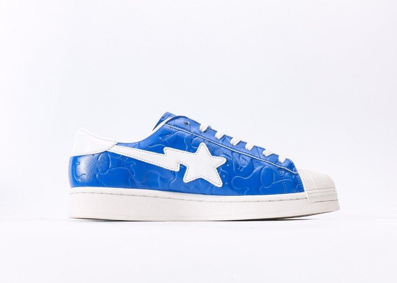 Adidas co-branded blue and white striped shell-toe sneakers - Image 2