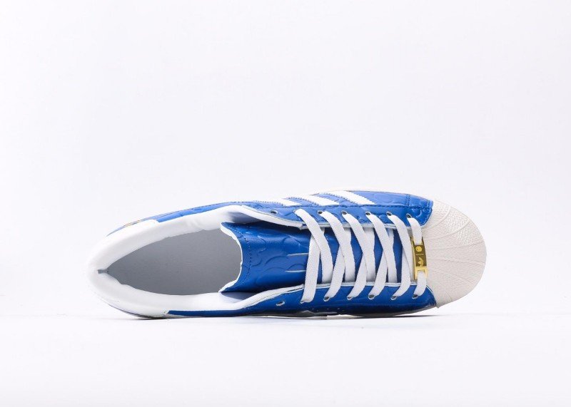 Adidas co-branded blue and white striped shell-toe sneakers - Image 3