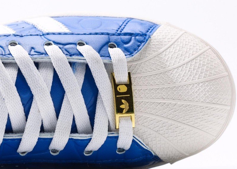 Adidas co-branded blue and white striped shell-toe sneakers - Image 8