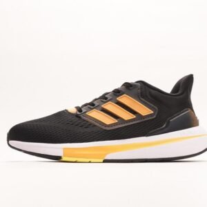 black-orange-stripe-boost-cushioning-sports-shoes