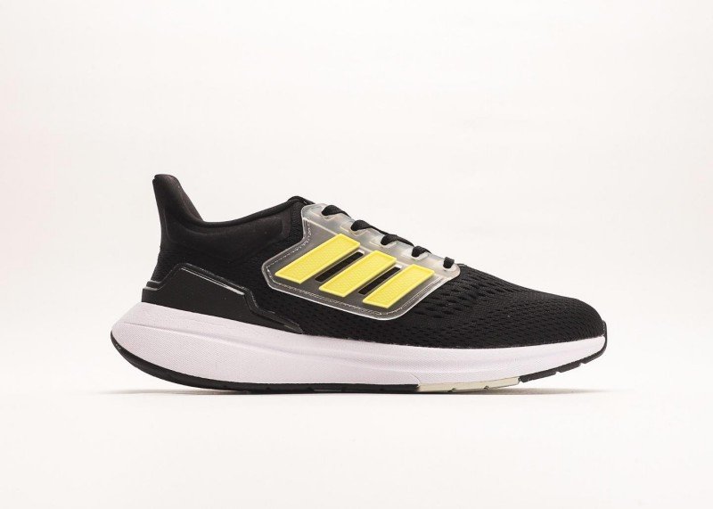 Adidas EQ21 RUN black and yellow striped BOOST sneakers - Image 2