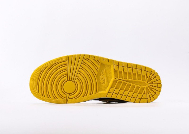 Air Jordan 1 Retro Mid Black Yellow Colorway Sneaker - Image 4