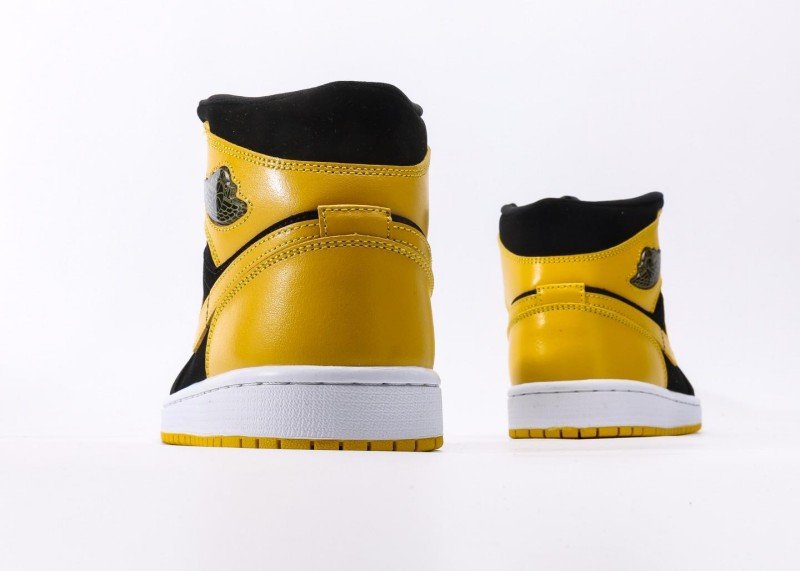 Air Jordan 1 Retro Mid Black Yellow Colorway Sneaker - Image 6