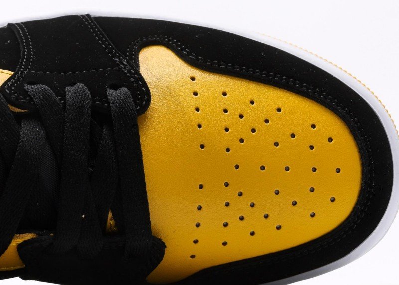 Air Jordan 1 Retro Mid Black Yellow Colorway Sneaker - Image 8