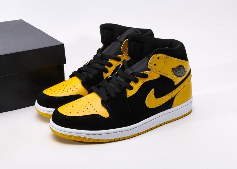 air-jordan-1-retro-mid-black-yellow-colorway-sneaker