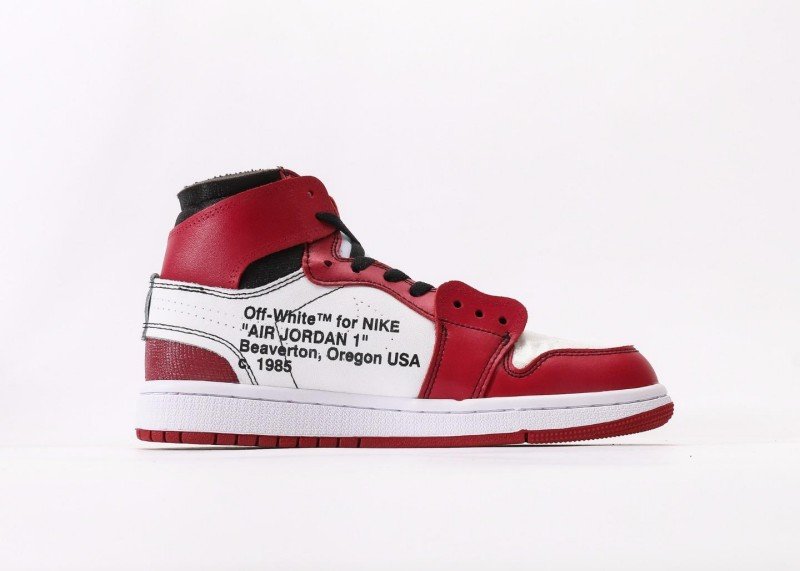 Air Jordan 1 High Red White Black Colorway Sneaker - Image 2