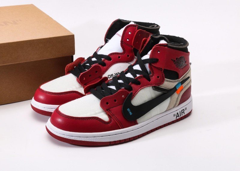 Air Jordan 1 High Red White Black Colorway Sneaker - Image 9