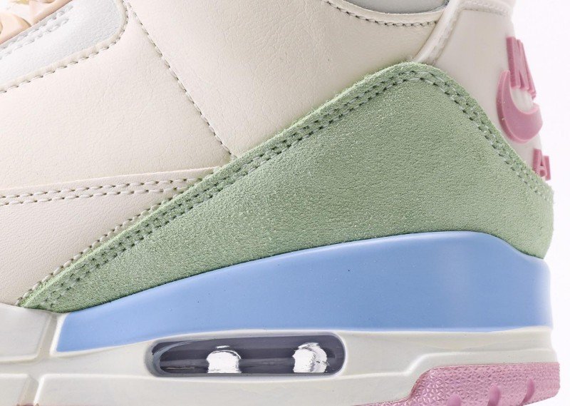 Air Jordan 3 Retro Cream Green Pink Blue Colorway Sneaker - Image 7