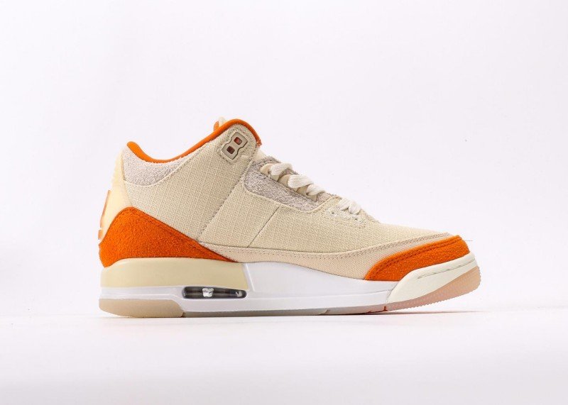 Air Jordan 3 Retro Cream Orange Colorway Sneaker - Image 2