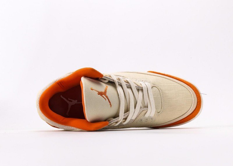 Air Jordan 3 Retro Cream Orange Colorway Sneaker - Image 3