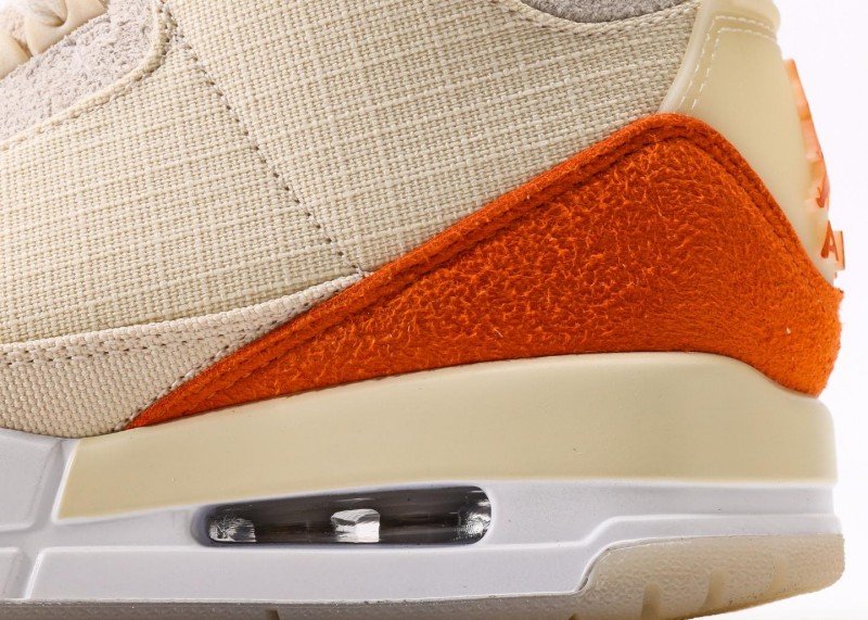 Air Jordan 3 Retro Cream Orange Colorway Sneaker - Image 7