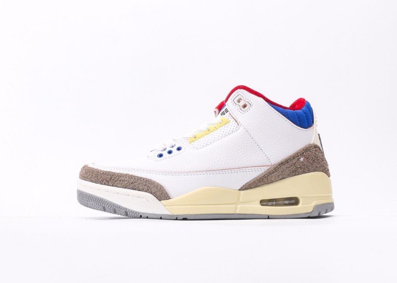 air-jordan-3-retro-white-brown-red-blue-patchwork-sneaker