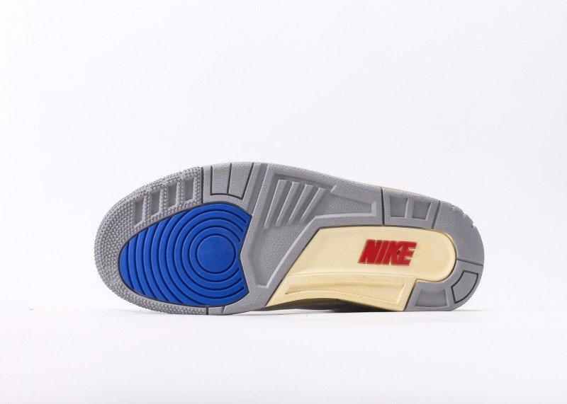 Air Jordan 3 Retro White Brown Red Blue Patchwork Sneaker - Image 4