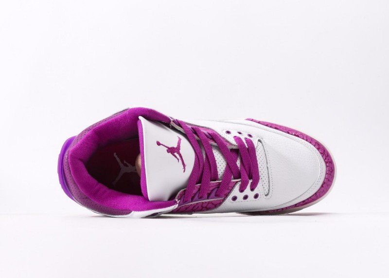 Air Jordan 3 Retro White Pink Snake Texture Sneaker - Image 3