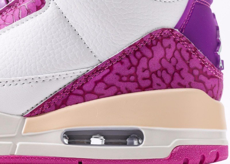 Air Jordan 3 Retro White Pink Snake Texture Sneaker - Image 7