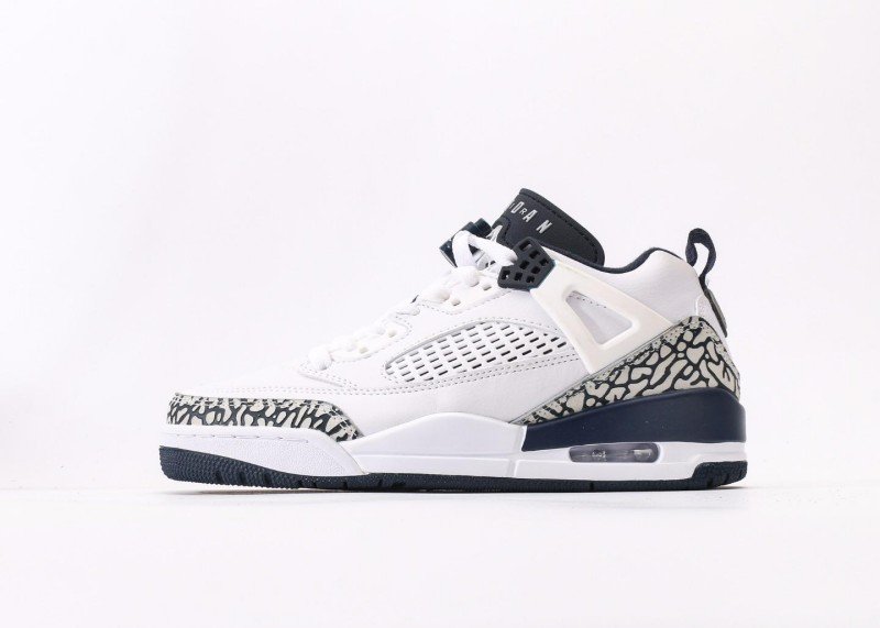Jordan 4 Retro White Blue Crackle Colorway Sneaker