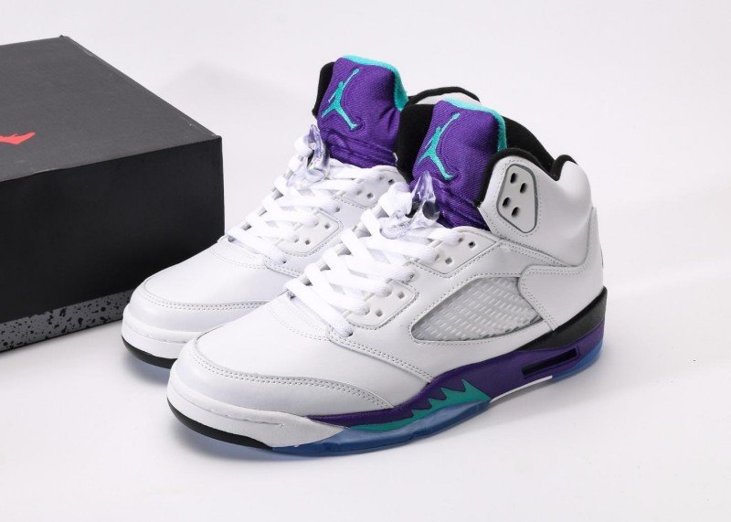 air-jordan-5-retro-white-purple-green-blue-colorway-sneaker