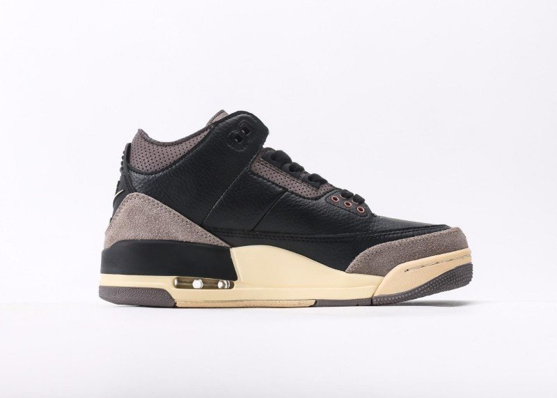 Air Jordan 3 Retro Black Brown Colorway Sneaker - Image 2