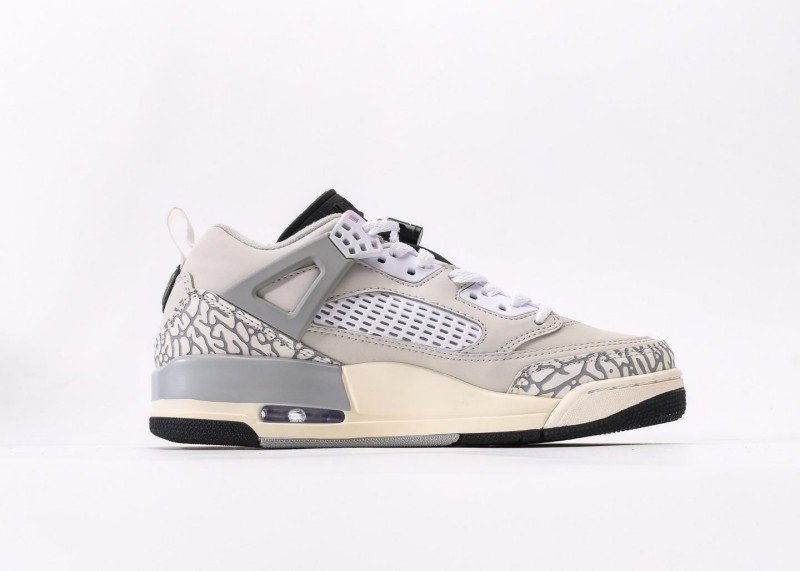 Air Jordan 4 Retro Off-White Gray Crackle Colorway Sneaker - Image 2