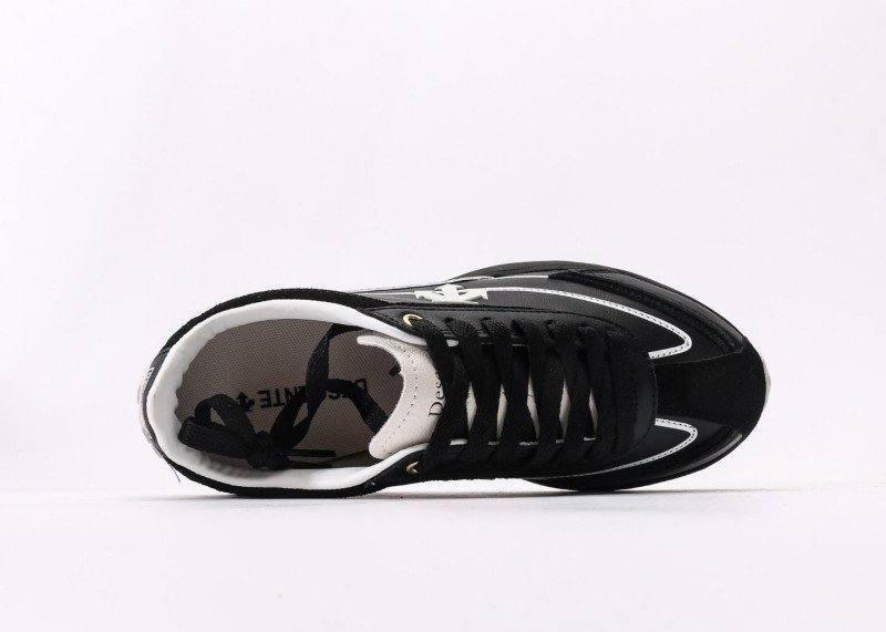 Descente DC Series Retro Leather Casual Shoes (Black) - Image 3